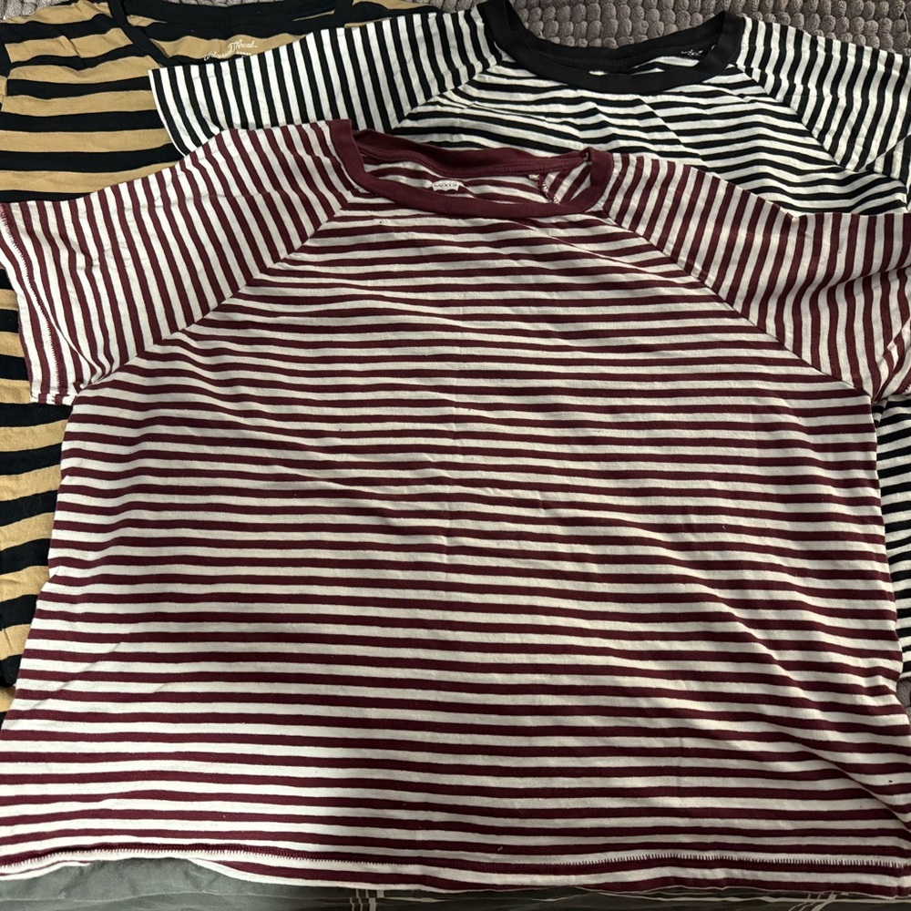 Levi's & Universal Thread is Black and White Striped Tee Set of THREE